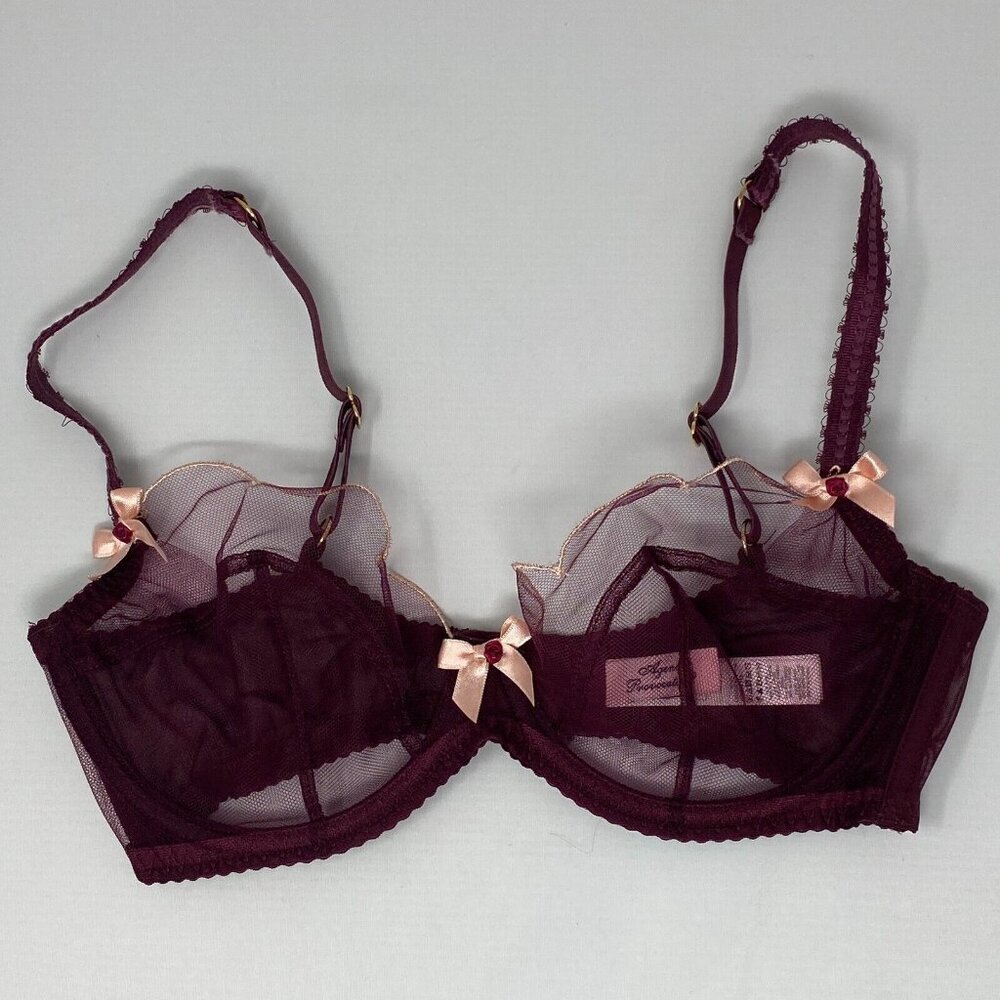 Agent Provocateur Lorna Burgundy Bra 32DD NWOT
